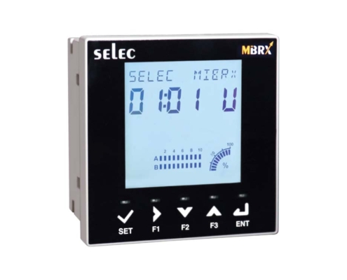 Selec Mibrx Çubuk grafikli özelleştirilmiş LCD - MiBRX-DSP-IND-96-8-0-00-B, 3,5” Segmentli LCD, Beyaz Arka Işık ve Siyah segment, Çubuk grafiği