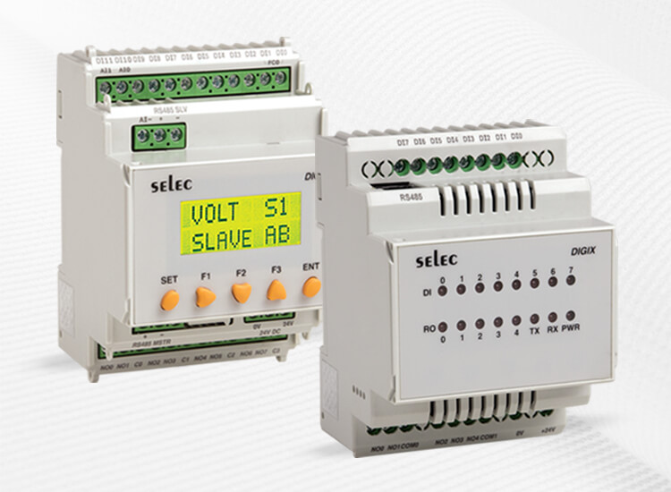 Sabit IO Ray Montajlı PLC serisi, 24VDC / 230 VAC güç kaynağı ile çalışan 8*2 LCD Metin Ekranıyla birlikte gelir. Bu seride İsteğe Bağlı Modbus Master ve İsteğe Bağlı RTC çeşidi bulunur.